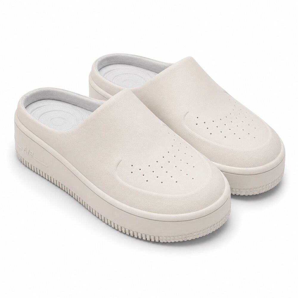 Nike Air Force 1 Lover XX Mule Platform Clog Slip On Shoes Womens 7.5 Ivory
